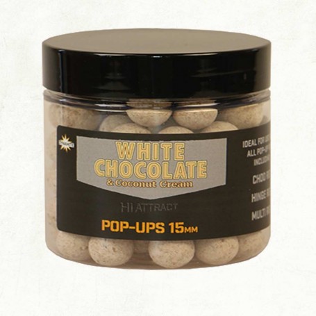 Plaukiantys boiliai Dynamite WHITE CHOCOLATE POP-UPS 15mm