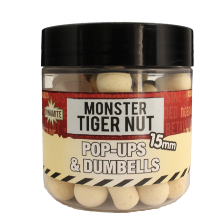 Plaukiantys boiliai Dynamite Monster Tiger Nut Fluro White Pop-ups & Dumbells